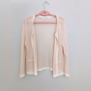 Sheer pink cardigan, xs